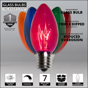 C9 Multicolor Triple Dipped Transparent Bulbs