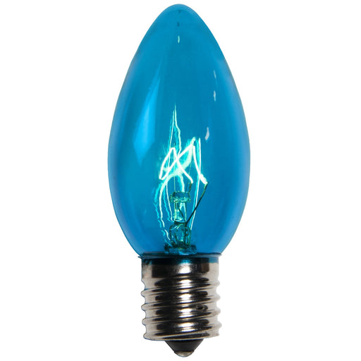 C9 Teal Triple Dipped Transparent Bulbs