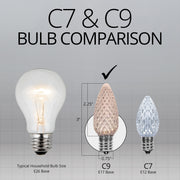 C9 OptiCore LED Light Bulbs, Warm White, E17 Base, Contractor Pack
