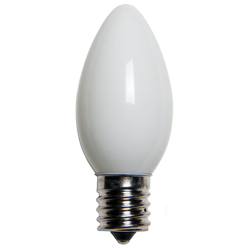 C9 White Opaque Bulbs