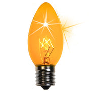 C9 Twinkle Yellow Triple Dipped Transparent Bulbs
