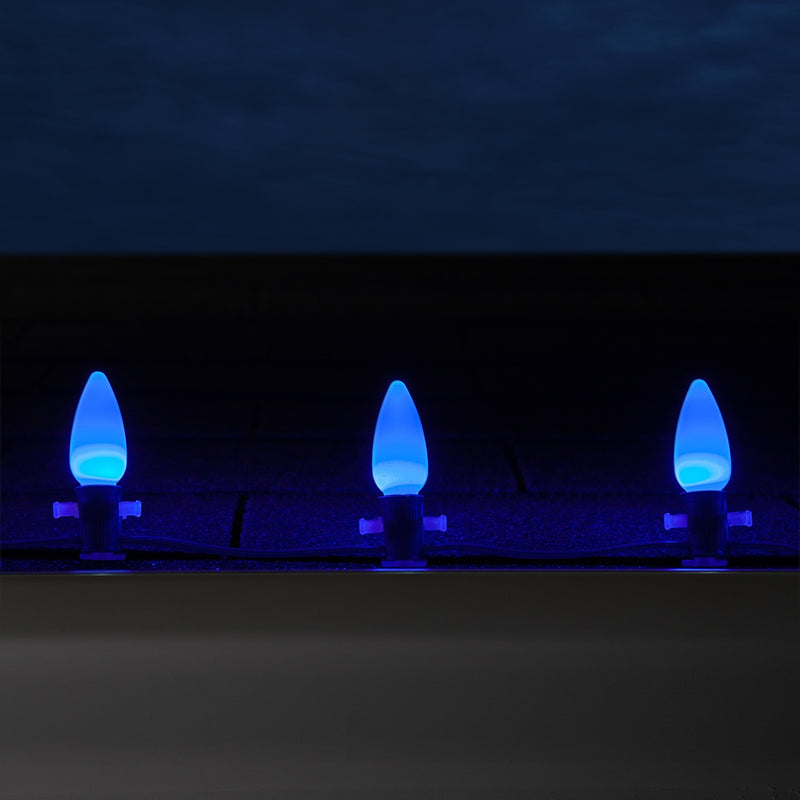 C9 Opaque Blue OptiCore LED Bulbs