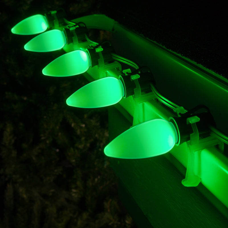 C9 Opaque Green OptiCore LED Bulbs