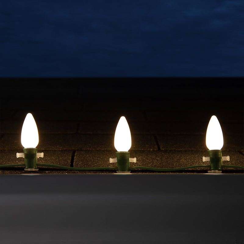 C9 Opaque Warm White OptiCore LED Bulbs