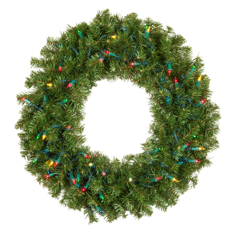 Douglas Fir Prelit LED Wreath, Warm White Lights