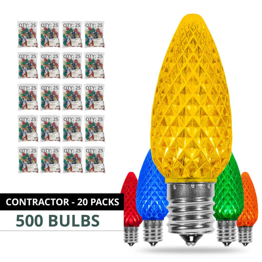 C9 Multicolor OptiCore LED Bulbs, Contractor Pack