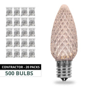 C9 OptiCore LED Light Bulbs, Warm White, E17 Base, Contractor Pack