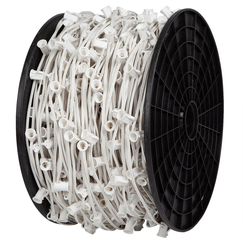 White C9 E17 Socket Spool