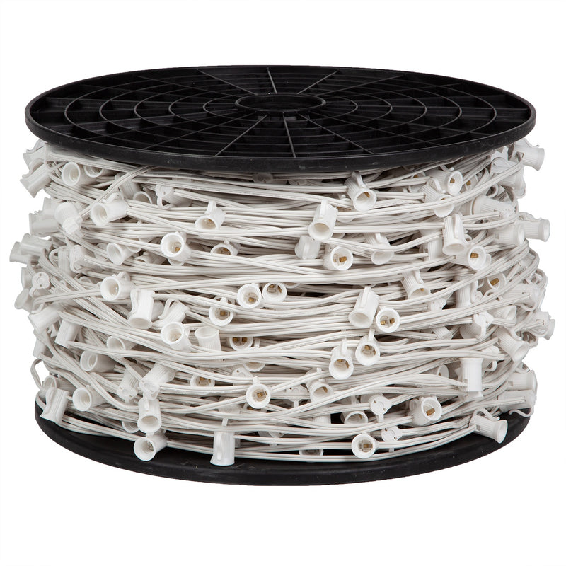 White C9 E17 Socket Spool