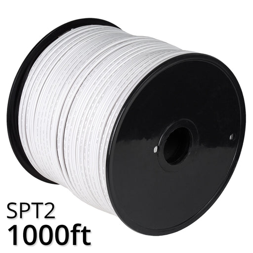 White Outdoor Zip Cord Wire, 18 Gauge
