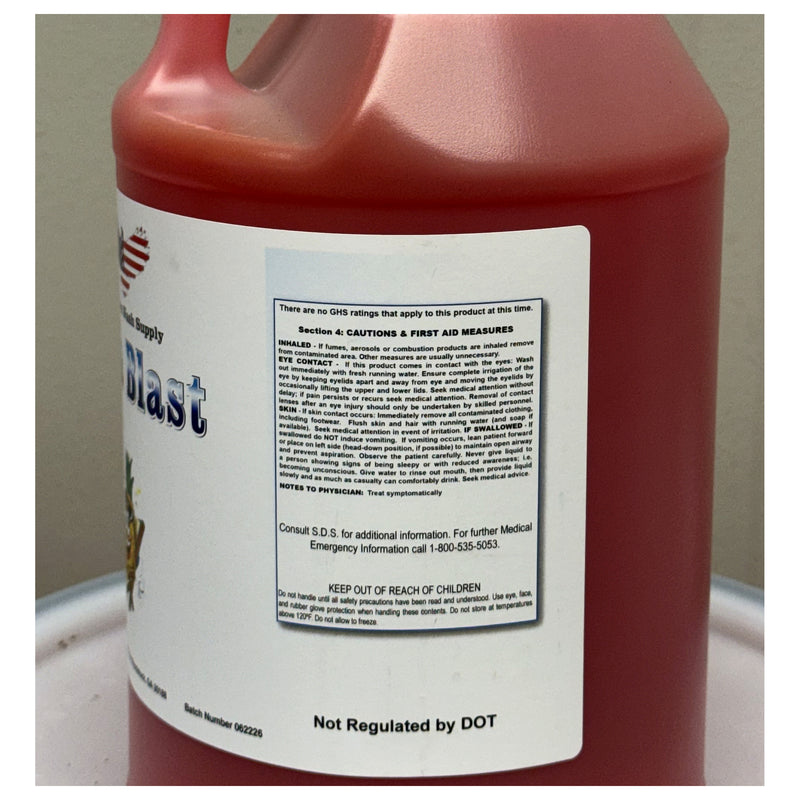 Baja Blast warning and safety label