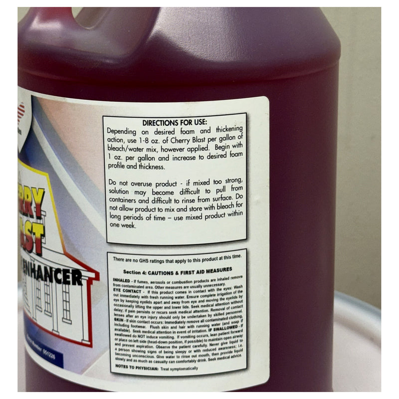 Cherry Blast warning and safety label