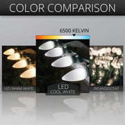 C9 Opaque Cool White OptiCore LED Bulbs