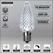 C9 Cool White Kringle Traditions LED Bulbs