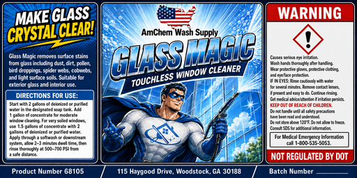 Glass Magic Touchless Window Cleaner label