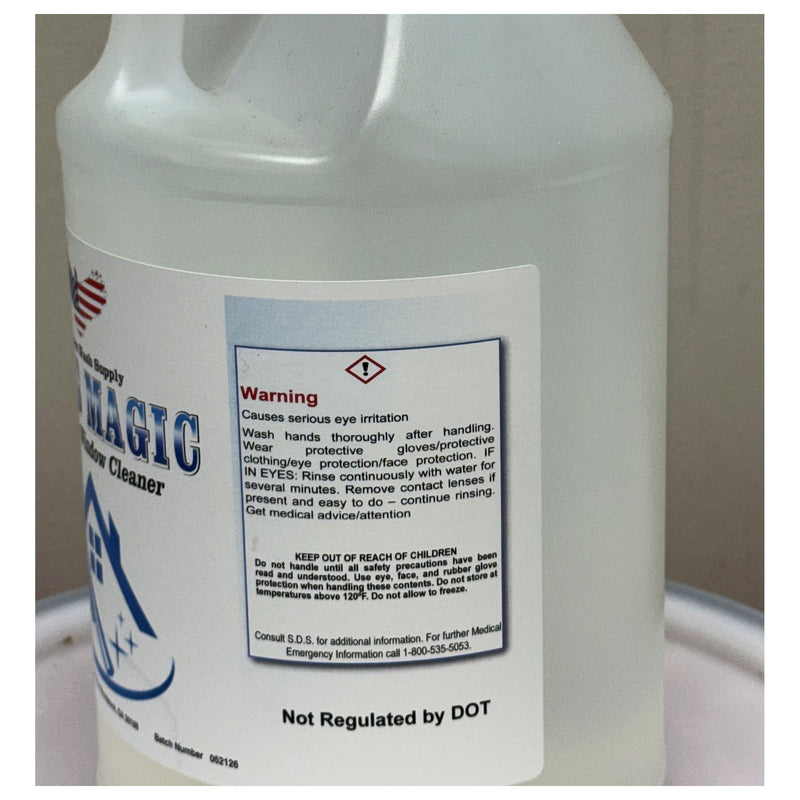 Glass Magic warning and safety label
