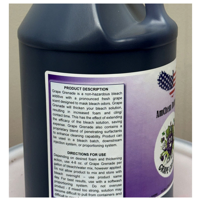 Grape Grenade directions label