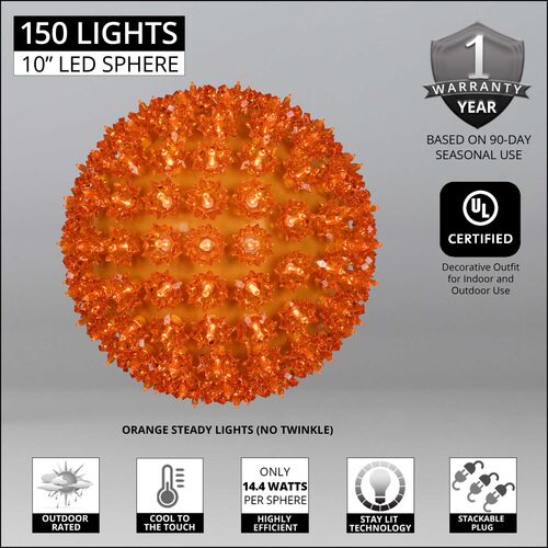 Amber T5 LED Starlight Sphere, Lights