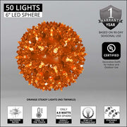 Amber T5 LED Starlight Sphere, Lights