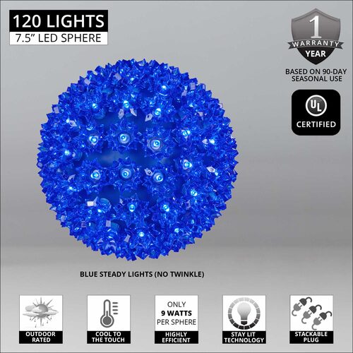 Blue 5mm LED Starlight Sphere, Lights