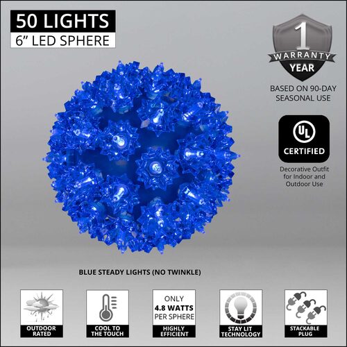 Blue T5 LED Starlight Sphere, Lights