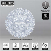 Cool White 5mm LED Starlight Sphere, Lights