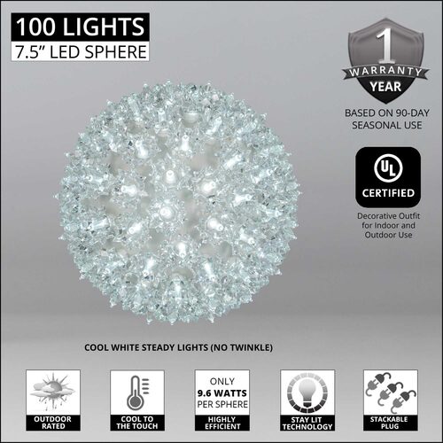 Cool White T5 LED Starlight Sphere, Lights