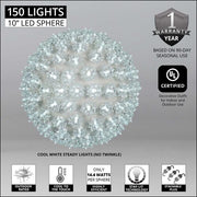 Cool White T5 LED Starlight Sphere, Lights