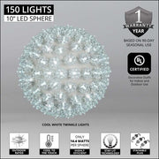 Cool White T5 LED Twinkle Starlight Sphere, Lights