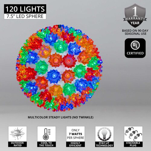 Multicolor 5mm LED Starlight Sphere, Lights