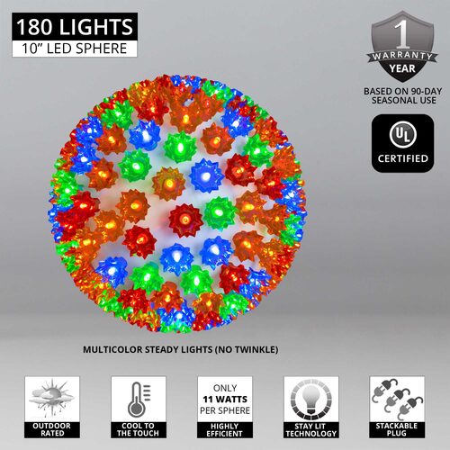 Multicolor 5mm LED Starlight Sphere, Lights