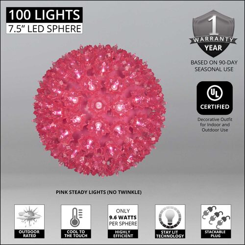 Pink T5 LED Starlight Sphere, Lights