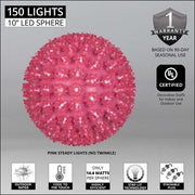 Pink T5 LED Starlight Sphere, Lights