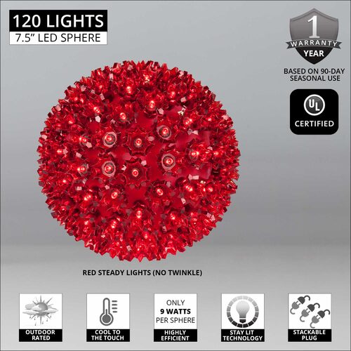 Red 5mm LED Starlight Sphere, Lights