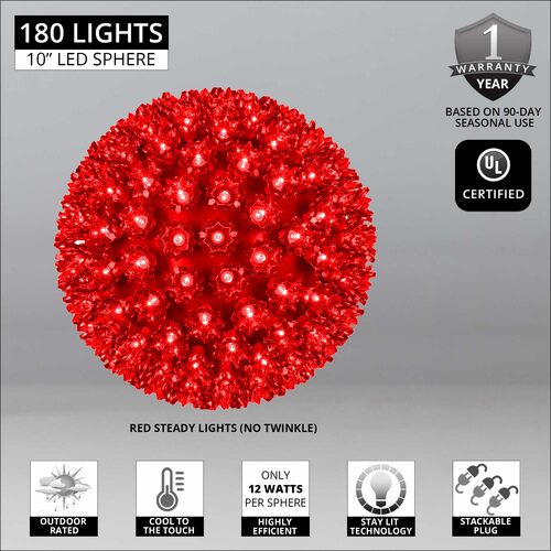 Red 5mm LED Starlight Sphere, Lights