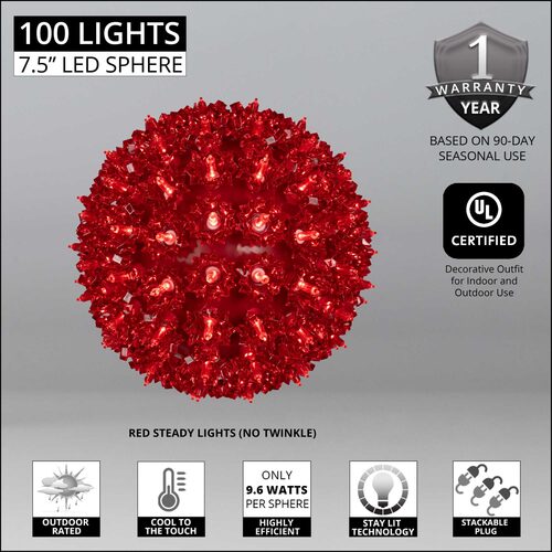 Red T5 LED Starlight Sphere, Lights