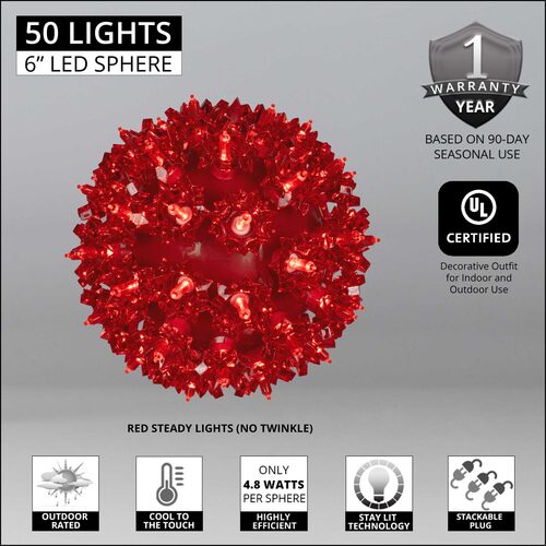 Red T5 LED Starlight Sphere, Lights