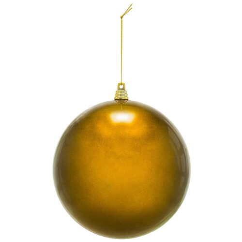Shatterproof Gold Commercial Ornament, Candy Finish