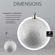 Shatterproof Gold Commercial Ornament, Glitter Finish