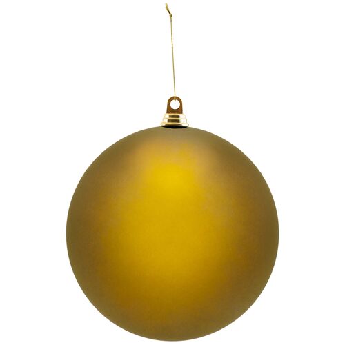 Shatterproof Gold Commercial Ornament, Matte Finish