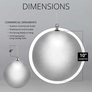 Shatterproof Gold Commercial Ornament, Matte Finish