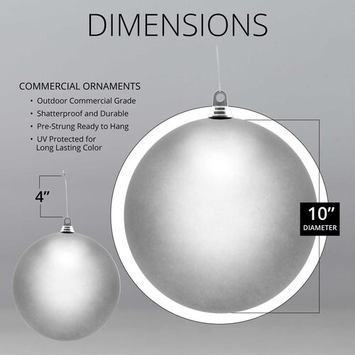 Shatterproof Gold Commercial Ornament, Matte Finish