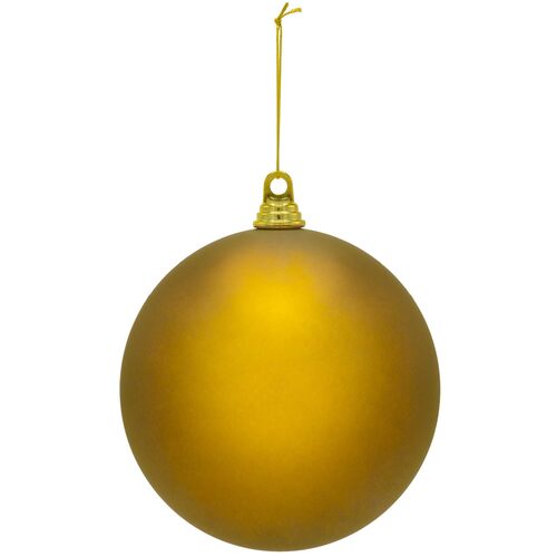 Shatterproof Gold Commercial Ornament, Matte Finish