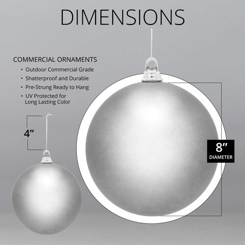 Shatterproof Gold Commercial Ornament, Matte Finish