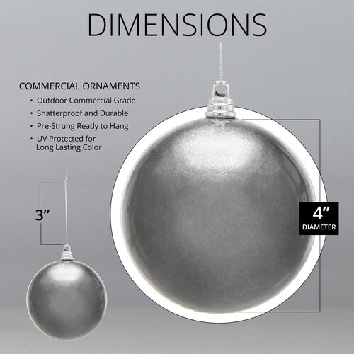 Shatterproof Red Commercial Ornament, Candy Finish