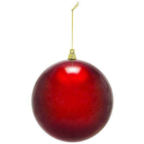 Shatterproof Red Commercial Ornament, Candy Finish