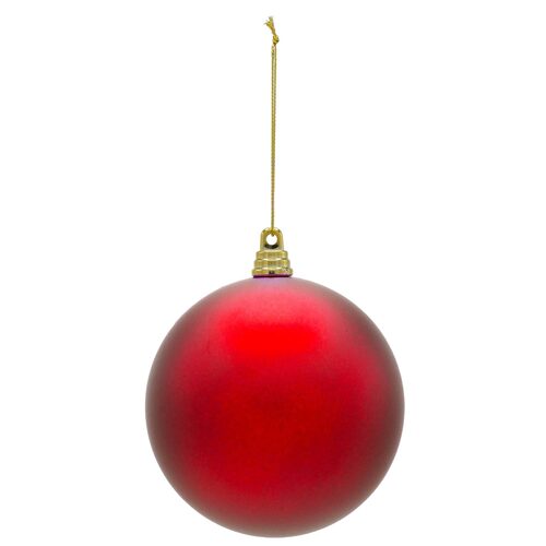 Shatterproof Red Commercial Ornament, Matte Finish