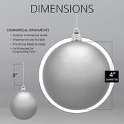 Shatterproof Red Commercial Ornament, Matte Finish