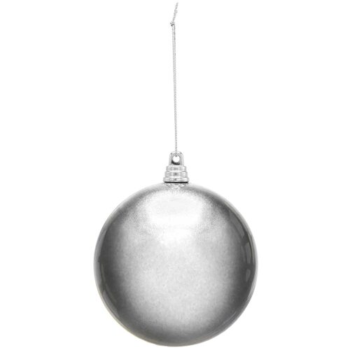Shatterproof Silver Commercial Ornament, Candy Finish