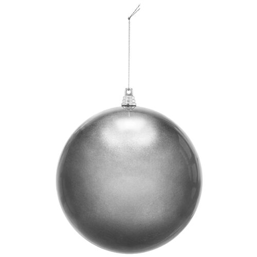 Shatterproof Silver Commercial Ornament, Candy Finish
